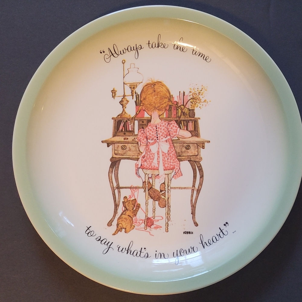 Holly Hobbie Collectors Plate 1972 Always take the time...